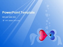 蓝色爱情鱼爱情PPT模板下载-第一PPT
