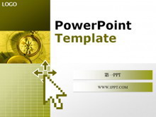 古典风格指南针背景PPT模板下载-第一PPT