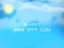 浪漫月色卡通爱情PPT模板-第一PPT