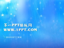 蓝色背景韩国PPT模板-第一PPT