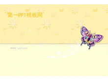 淡雅蝴蝶背景PPT模板下载-第一PPT