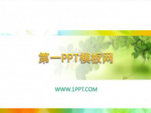 清新淡雅的藤蔓植物PPT模板下载-第一PPT