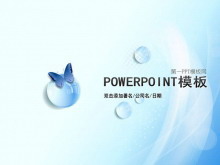 蝴蝶水珠背景的幻灯片模板下载-第一PPT