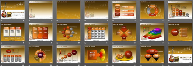 图片[2]-电吉他背景的音乐教学PPT模板下载-第一PPT