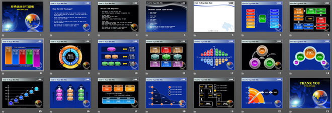 图片[2]-蓝色经典商务PowerPoint模板下载-第一PPT