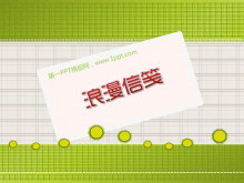 清新的信封背景卡通幻灯片模板下载-第一PPT