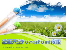 清新淡雅的自然风光幻灯片模板下载-第一PPT