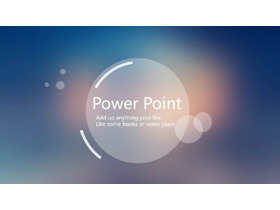 蓝色朦胧iOS风格简洁PPT模板-第一PPT