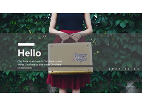 清新人物花卉图片排版的欧美范PPT模板-第一PPT