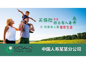 中国人寿保险业务介绍PPT模板-第一PPT
