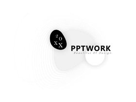 极简优美等高线条PPT模板-第一PPT