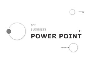 极简灰色圆圈背景商务PPT模板-第一PPT