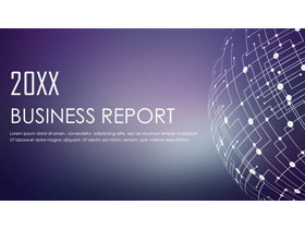 紫色iOS风格的欧美科技PPT模板-第一PPT