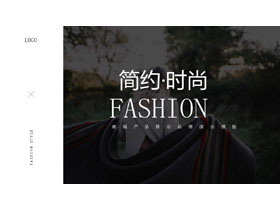 简洁欧美风时尚品牌产品展示PPT模板-第一PPT