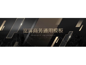 精致宽屏黑金风商务演示PPT模板免费下载-第一PPT