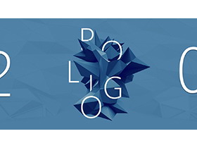 动态蓝色3D立体多边形背景PPT模板下载-第一PPT