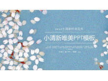 唯美小清新艺术花卉PPT模板-第一PPT