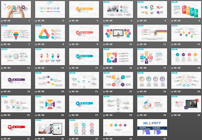 图片[3]-微立体动态手势背景的毕业答辩PPT模板-第一PPT