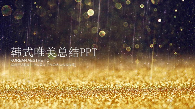 图片[1]-唯美韩国风格商务汇报PPT模板-第一PPT