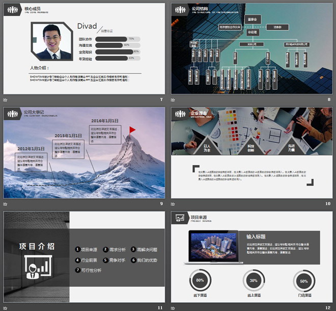 图片[3]-黑色办公场景背景的商业融资计划书PPT模板-第一PPT