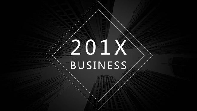图片[1]-黑色简洁扁平化商务PPT模板-第一PPT