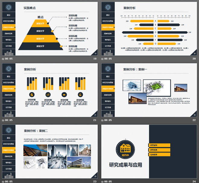 图片[5]-城市建筑模型背景的土木工程建筑系毕业论文答辩PPT模板-第一PPT