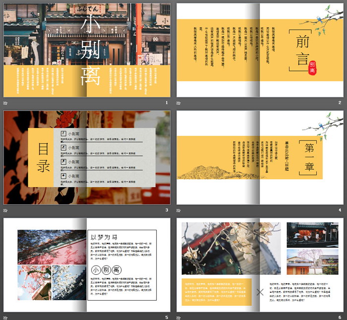 图片[2]-画册风格的图片排版PPT模板-第一PPT