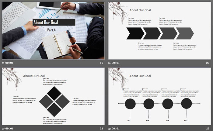 图片[5]-简洁枯萎枝叶背景的欧美PPT模板-第一PPT