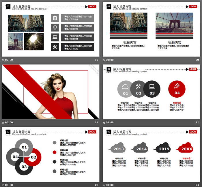 图片[5]-动态欧美杂志风格时尚女性PPT模板-第一PPT