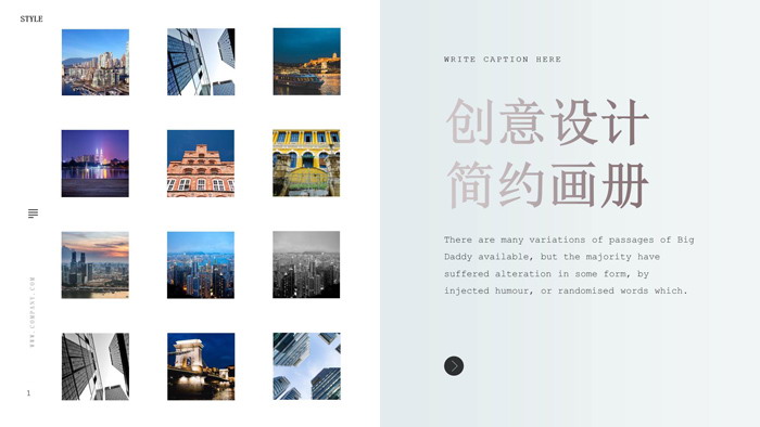 图片[1]-简洁淡雅欧美画册PPT模板-第一PPT