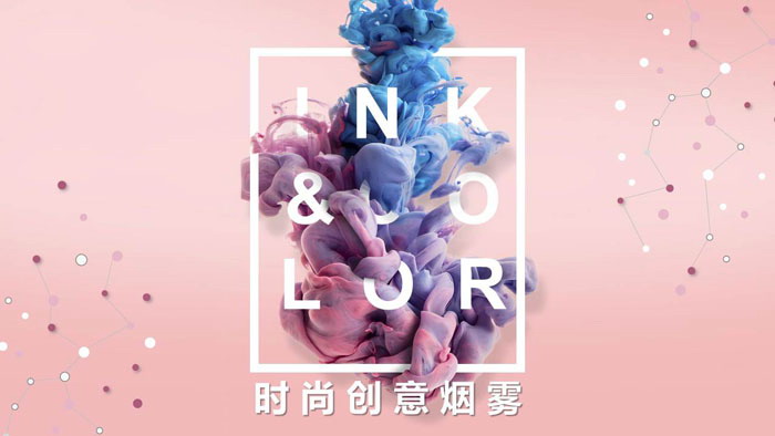 图片[1]-时尚创意紫色烟雾PPT模板免费下载-第一PPT