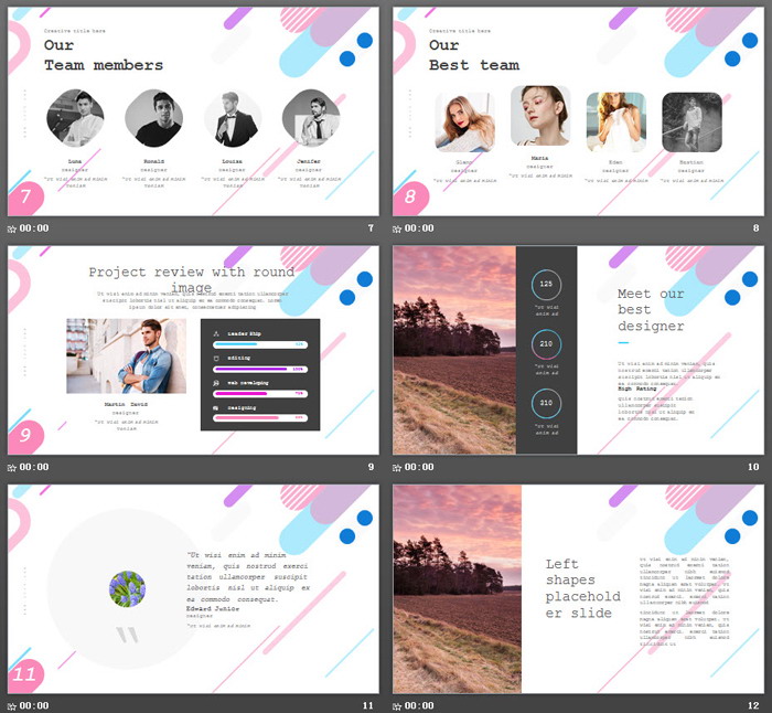 图片[3]-精美彩色渐变时尚PPT模板免费下载-第一PPT