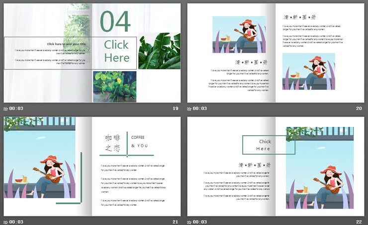 图片[5]-好看的水彩仙人掌画册PPT模板-第一PPT