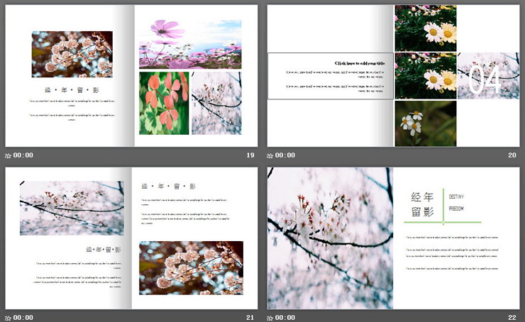 图片[5]-清新杂志画册风植物电子相册PPT模板-第一PPT
