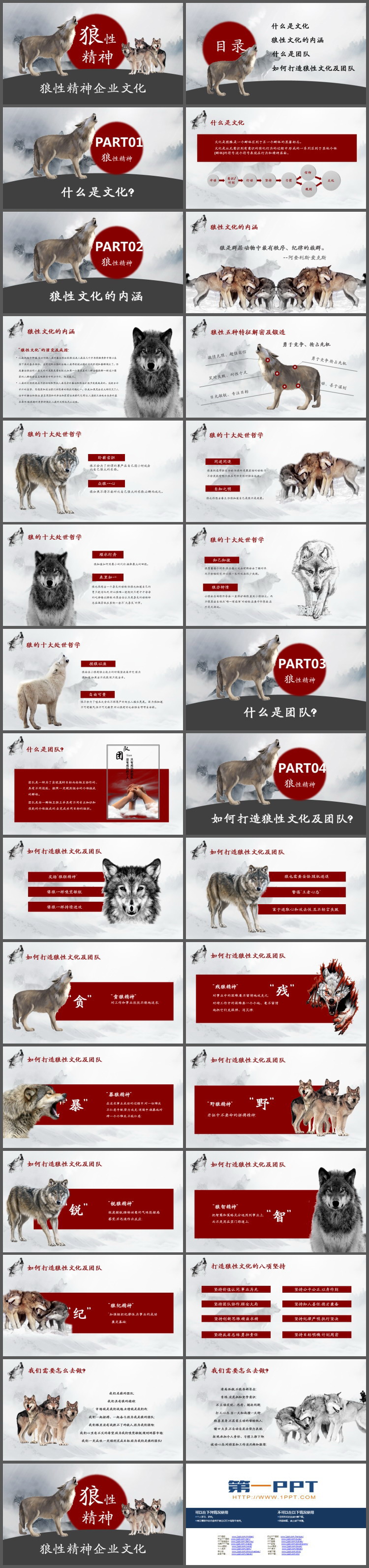 图片[2]-狼性精神企业文化PPT模板-第一PPT