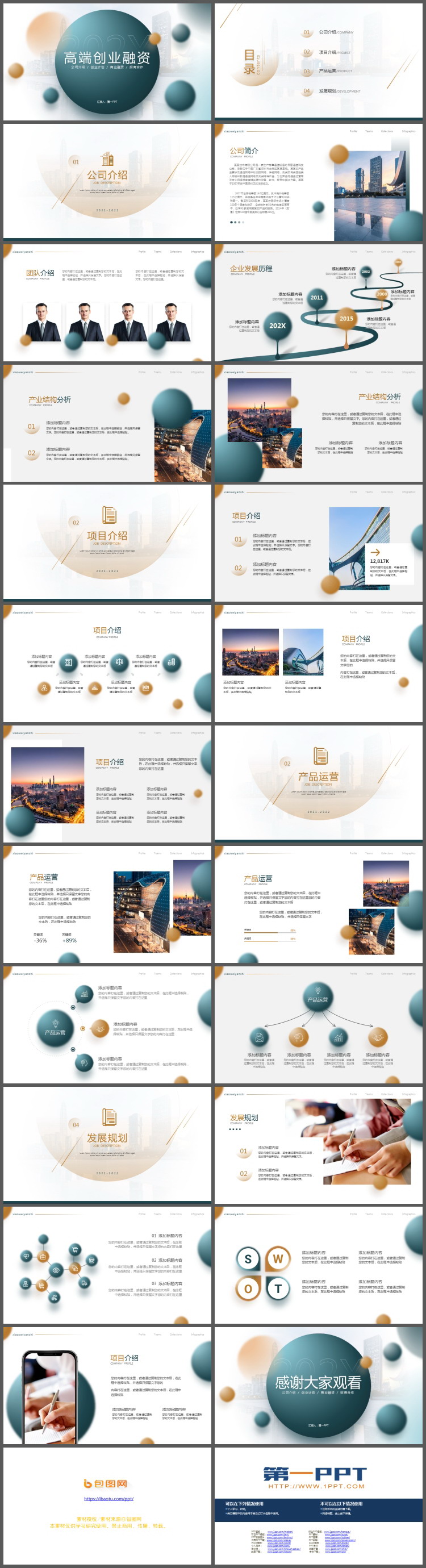 图片[2]-高端大气绿色圆点创业融资计划书PPT模板-第一PPT