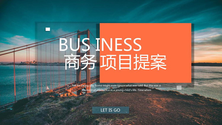 图片[1]-海边跨海大桥背景的商务提案PPT模板-第一PPT