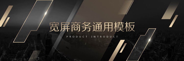 图片[1]-精致宽屏黑金风商务演示PPT模板免费下载-第一PPT
