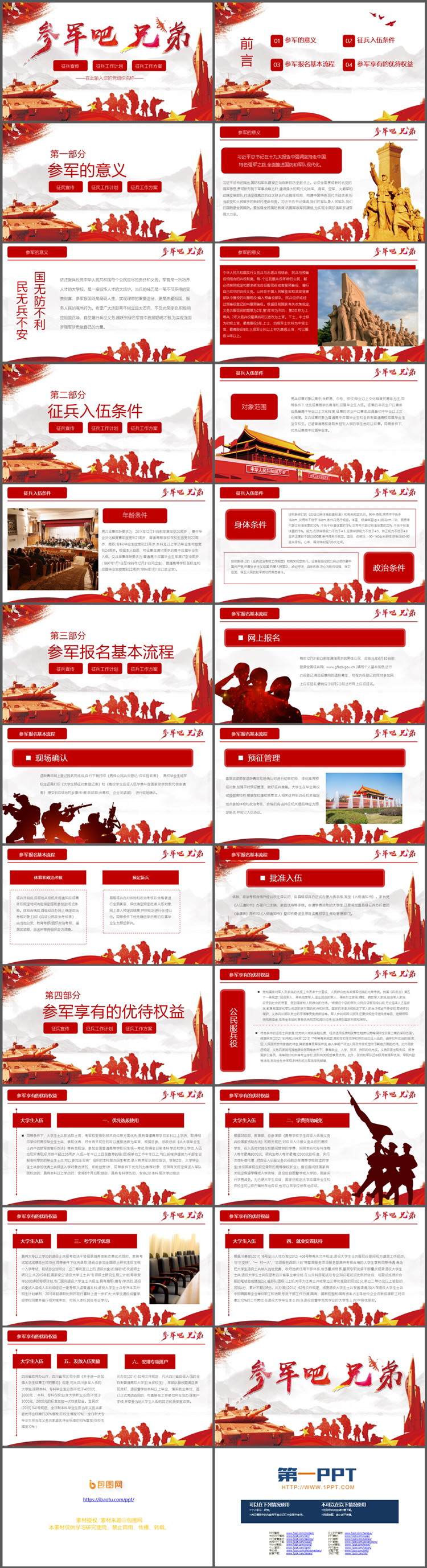 图片[2]-“参军吧兄弟”参军报国征兵宣传教育PPT模板-第一PPT