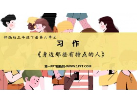 《身边那些有特点的人》PPT优秀课件下载-第一PPT