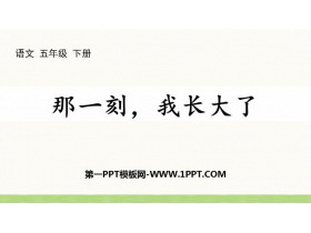 《那一刻，我长大了》PPT下载-第一PPT