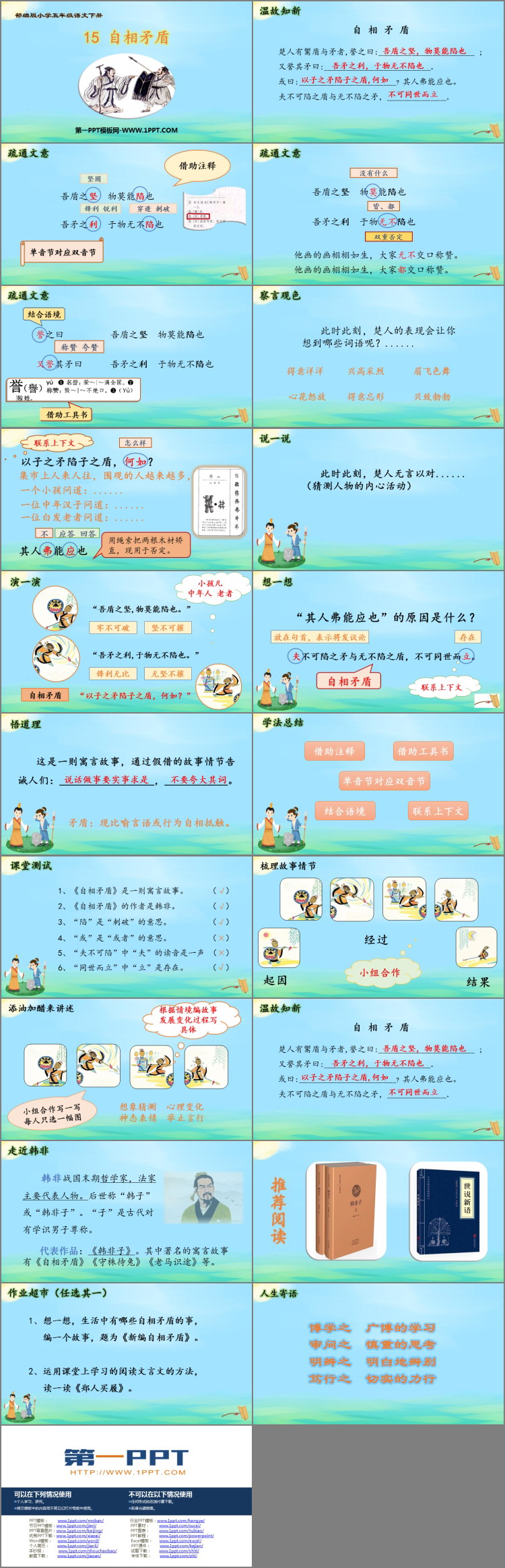图片[2]-《自相矛盾》PPT免费下载-第一PPT