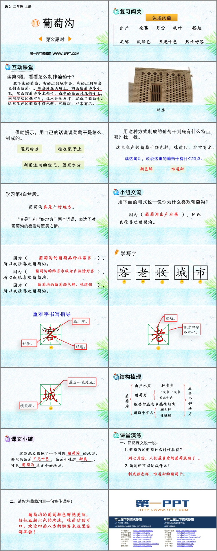 图片[2]-《葡萄沟》PPT精品课件(第2课时)-第一PPT