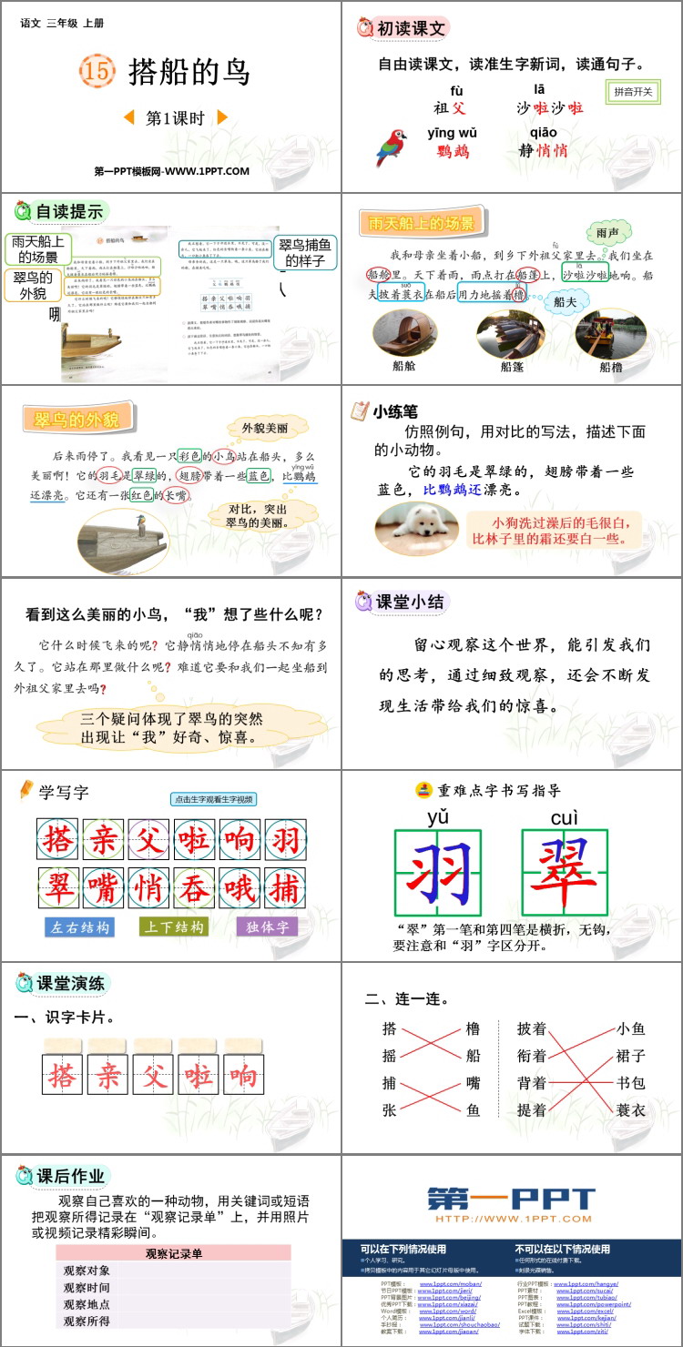 图片[2]-《搭船的鸟》PPT教学课件(第1课时)-第一PPT