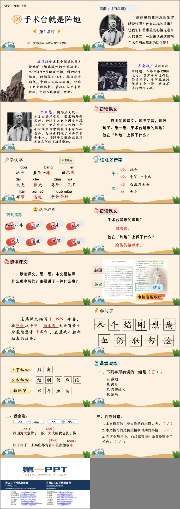 图片[2]-《手术台就是阵地》PPT课件下载(第1课时)-第一PPT