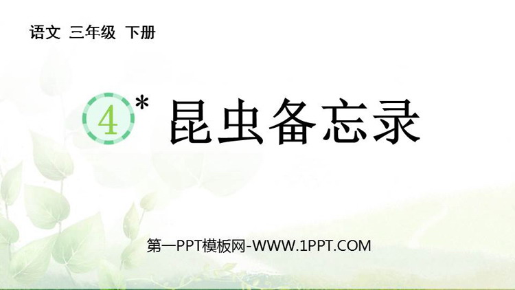 图片[1]-《昆虫备忘录》PPT优质教学课件-第一PPT