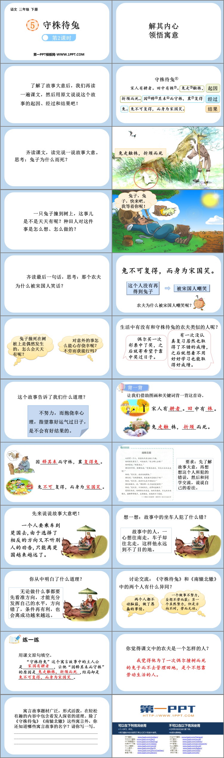 图片[2]-《守株待兔》PPT课件下载(第2课时)-第一PPT