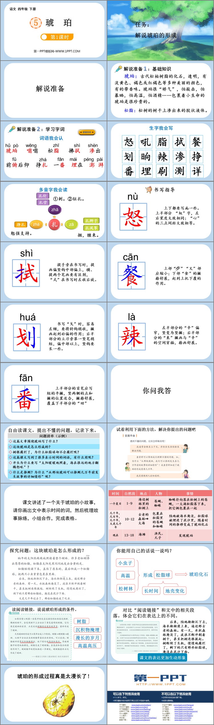图片[2]-《琥珀》PPT免费课件(第1课时)-第一PPT