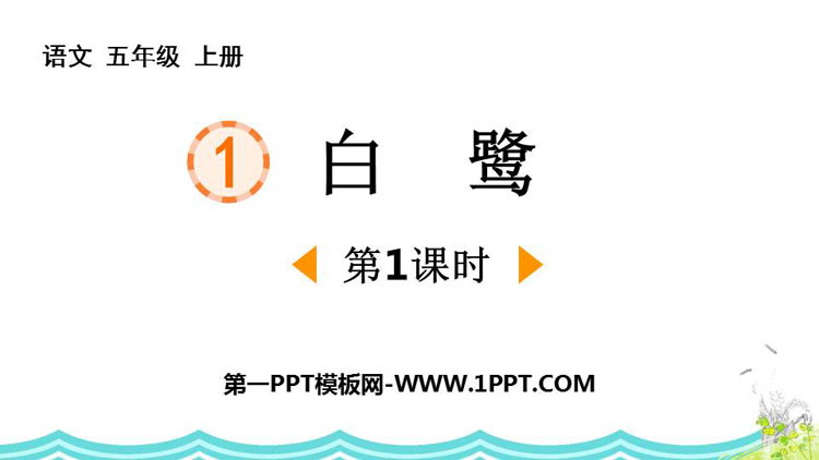 图片[1]-《白鹭》PPT免费课件(第1课时)-第一PPT