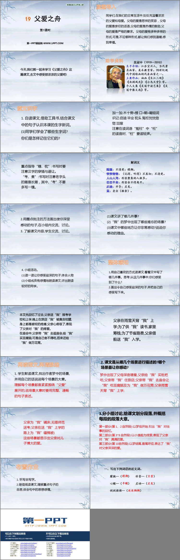 图片[2]-《父爱之舟》PPT免费下载(第1课时)-第一PPT